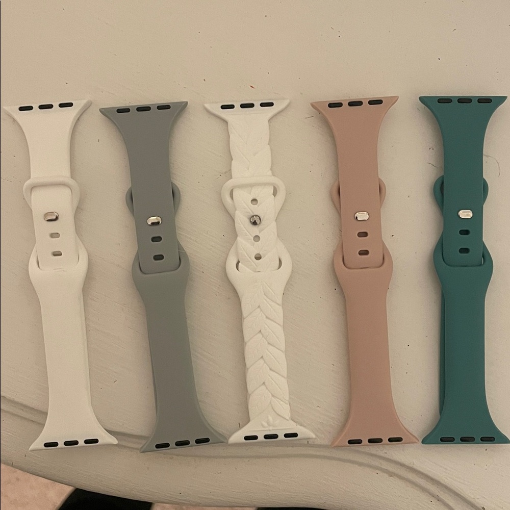 NWOT Set of 5 Colorful Apple Watch Bands